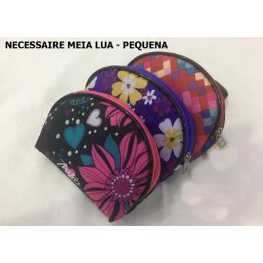 Imagem de Necessaire Meia Lua Pequena Estampada - Caixa com 24 Peças Sortidas * 