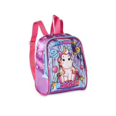 Imagem de Lancheira unicornio holografico bolsa térmica escolar passeio - Clio