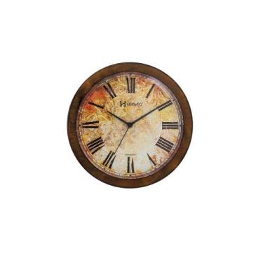 Imagem de Relógio Parede Herweg Redondo 6687-272 Marrom 25cm