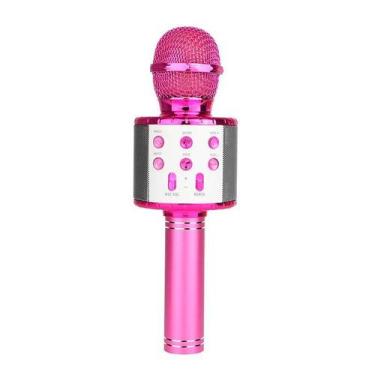 Imagem de Microfone Bluetooth Karaokê Sem Fio Rosa Pink - Booglee