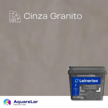 Imagem de Cimento Queimado Leinertex 5Kg, CINZA GRANITO