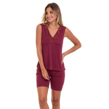 Imagem de Bermudoll Regata Com Renda Liganete Sepie 2240 Vinho, Vinho, G