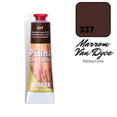 Imagem de Patina em Cera Acrilex 37ml 337 Marrom Van Dyck