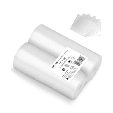 Imagem de [2024 Q4] Rolos seladores a vácuo de 28 x 127 m, pacote com 2 - ideal para armazenamento de alimentos, sous vide e preparação de refeições, mantenha os alimentos frescos e nutrientes, Wevac Lite