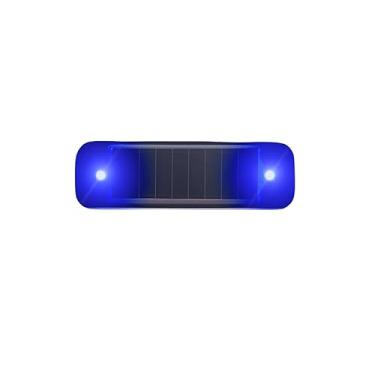 Imagem de Kenhihi Faixa de luz estroboscópica de emergência, ultra mini flash de aviso solar, aviso de segurança de emergência, luz estroboscópica LED mini carro bicicleta motocicleta (luz azul)