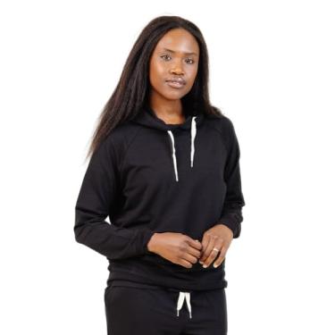 Imagem de Lark Moletom com capuz feminino aconchegante | viscose de bambu + algodão, Tinta, M