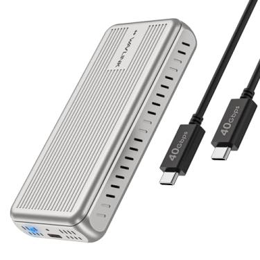 Imagem de WAVLINK Gabinete SSD M.2 NVMe de 40 Gbps para MacBook/Mac Mini (M4/M3/M2/M1), gabinete NVMe compatível com TBT4/TBT3/USB4/USB3.2, suporta SSD PCIe 2230/2242/2260/2280 B+M/M-Key, instalação sem