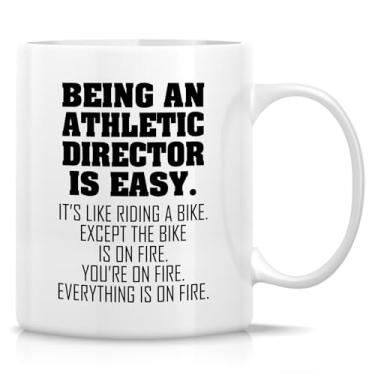 Imagem de Retreez Caneca divertida de diretor atlético - xícara de café ou chá de cerâmica de 325 ml - Presente sarcástico bem-humorado para diretor esportivo, treinador atlético, coordenador - aniversário,