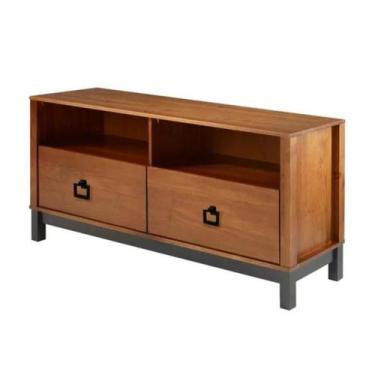 Imagem de Rack 2 Gavetas + Nicho Pés Retos - Tommy Design - Meyer, Imbuia