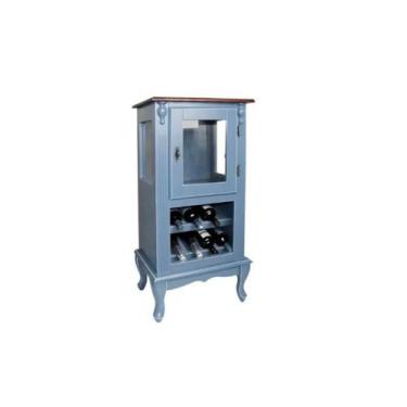 Imagem de Adega de Vinho com Pés Luiz XV - Tommy Design - Meyer, Azul Céu