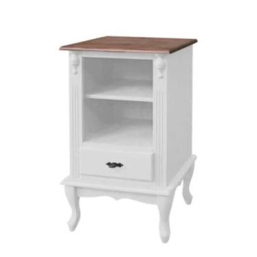 Imagem de Estante Pequena com Gaveta e Pés Luiz XV - Tommy Design - Meyer, Branc