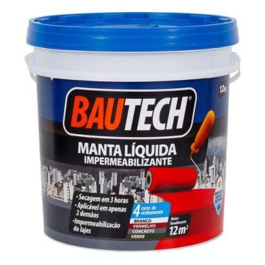 Imagem de Manta Liquida Acrilica Profissional Cinza 12kg - Bautech - Axton, Cinz