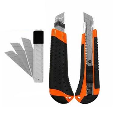 Imagem de Estilete Profissional 18mm com 3 Lâminas Emborrachado - BESTFER