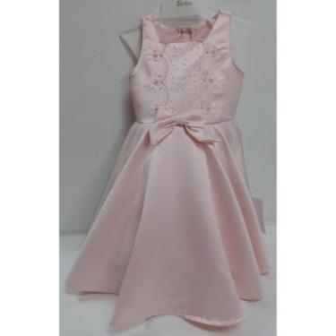 Imagem de Vestido Infantil Luxo Menina C/ Bordado Verão Paraiso 15592-Feminino