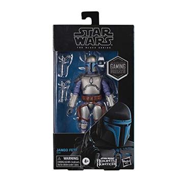 Imagem de Hasbro Boneco exclusivo de Star Wars The Black Series Gaming Greats de 15,2 cm – Jango Fett (embalagem para usar na prateleira)