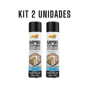 Imagem de Kit 02 Espumas Expansiva Vedação Fixação Porta Janela 500ml - Mundial 