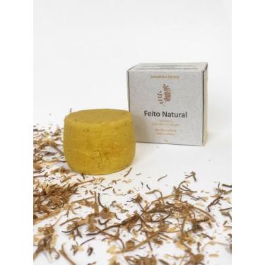 Imagem de Shampoo sólido Feito Natural de camomila, açafrão e gengibre 70g