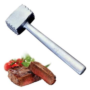 Imagem de Martelo Amaciador de Carne Batedor Martelinho 250g Alumínio - Malta