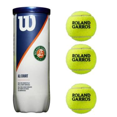 Imagem de Bola De Tênis Wilson Roland Garros Tubo Com 3 Bolinhas Itf