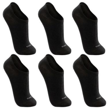 Imagem de Kit 6 Pares Meia Lupo Sport Soquete Sapatilha Invisível, Preto, M, Uni