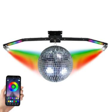 Imagem de Kit Discoteca Rgb Globo 30cm Deltrônica 2 Canhões Strobo Led - Deltron