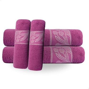 Imagem de kit Conjunto Toalhas Garden 4 Peças 2 Toalha Banho + 2 Rosto - Bella E