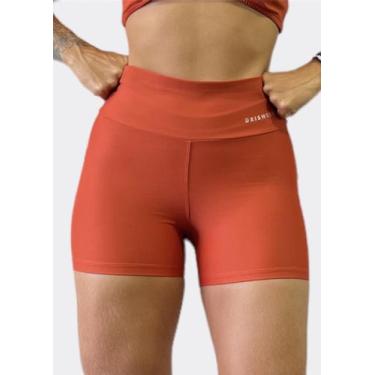 Imagem de Short Academia Fitness Esportivo Feminino Drisheer, Laranja, M