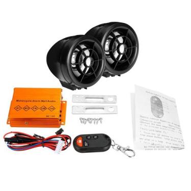 Imagem de Alarme Som para Moto Caixa de Som MP3 USB Player Áudio FM Controle Rad