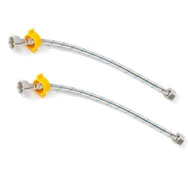 Imagem de Engate Rabicho Par Mangueira Flexivel Conexao Femea Misturador Agua Qu