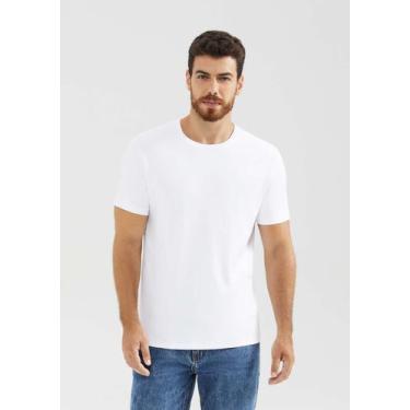 Imagem de Camiseta Masculina Manga Curta Super Pima - Hering, P, Branco