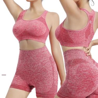Imagem de Conjunto Modela Corpo Levanta Bumbum Bermuda Short + TOP C/ Bojo Remov