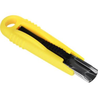 Imagem de Estilete Auto Retrátil 14Cm Cabo Emborrachado Tradestar