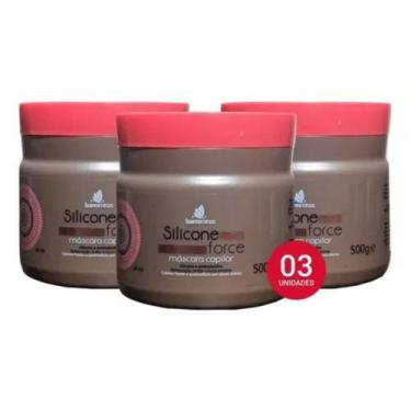 Imagem de Kit Máscara Fortificante 500g Barrominas Silicone Force - 3 Unidades