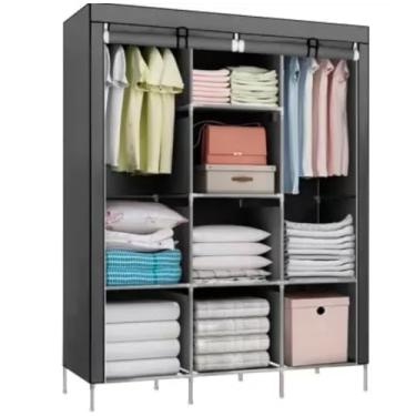 Imagem de Guarda roupa dobrável organizador de roupas ropeiro compacto desmotável