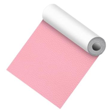 Imagem de 1 rolo de remendo de couro, kit de reparo de couro de 10 x 152 cm para móveis, fita de reparo de couro, kit de reparo de couro para sofá, cadeira, assentos de carro, armários, móveis de couro (rosa)