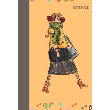 Imagem de Fashion,Winter,Fall with Floral Border Cover Notebook for Teen Girls & Women! Unique Fun Gift Bag,Set or Box item. Anime Lovers, Designers (Clothing ... Vloggers, Tailors, Stylist, Content Creators!