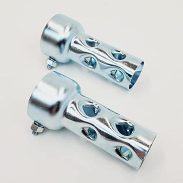 Imagem de Billet Proof Designs Defletores de Escape Curtos de 4” para Tubos de Escape e Silenciadores de 2” de Diâmetro Externo – Redutor de Ruído/Silenciador – Vendido Como Um Par com Porca