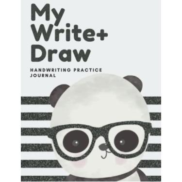 Imagem de My Draw and Write Handwriting Practice Journal: Draw and Write Paper for Kids, Blank Dotted Line Notebook, Handwriting Practice for Homeschoolers, ... Paper Journal for kids with cute panda cover