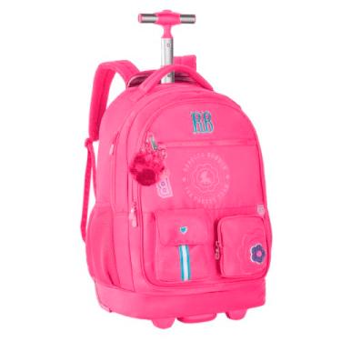 Imagem de Volunder, Mochila Carrinho RB Rebecca Bonbon Grande Rodinha Escolar Cor:Rosa