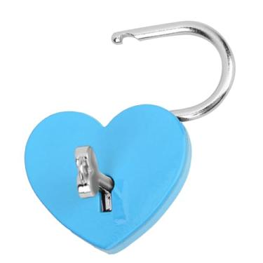 Imagem de Cadeado de Metal Colorido Com Trava de Coração Coleção Requintada para Caixa de Joias e Bagagem Pequena Suprimentos de Artesanato Doméstico Fechadura Com Chave para Diário