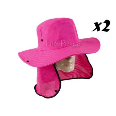 Imagem de Kit 2 Chapéus Pescador C/ Protetor De Nuca - Várias Cores - Nacional, 