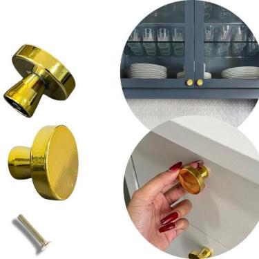 Imagem de 10 Puxador Redondo P/ Gaveta/Armário 34mm Em Metal / Premium - Compras