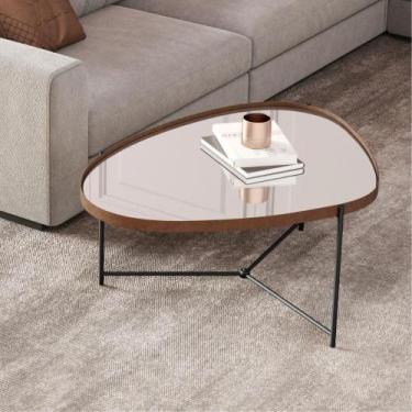 Imagem de Mesa Centro de Sala Kingston Castanho Preto - Mais de Casa