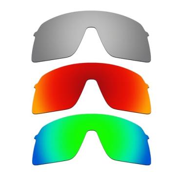 Imagem de Alphax 3 lentes polarizadas de titânio e vermelho fogo e verde para óculos de sol esportivos Oakley Sutro Lite OO9463