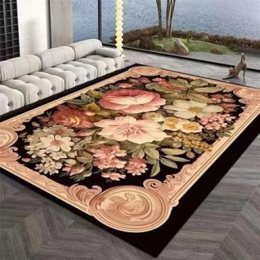 Imagem de HJZSZX Sala de estar Tapete Decoração para casa Vestiário Tapete de pelúcia Flores Tapete de área grande, QH1589, ER, 200X200CM