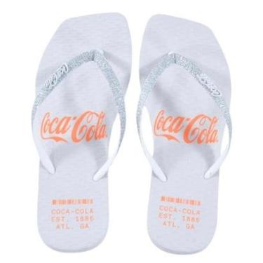 Imagem de Chinelo Coca Cola Alma Square Feminino Branco-Feminino