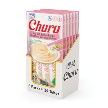Imagem de Churu Display Para Gato Sabor Atum Com Salmão 24 Tubos de 14g
