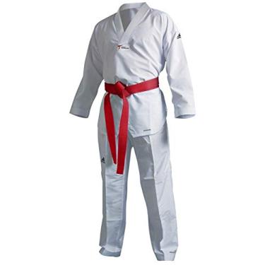 Imagem de adidas Taekwondo Eco Fighter Uniforme WT aprovado 100% poliéster ultraleve - Branco gola V - 170 (3)