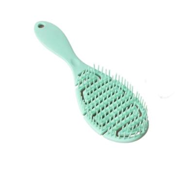 Imagem de Escova de cabelo Massagem Pente de cabelo Almofada feminina Pente de massagem no couro cabeludo Secagem rápida Ferramenta de desembaraçar Cabelo cacheado seco e molhado (Azul)