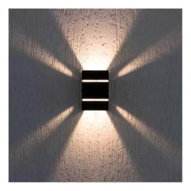 Imagem de Arandela 2 Aletas 2 Fachos CINZA CONCRETO  - Blumenau